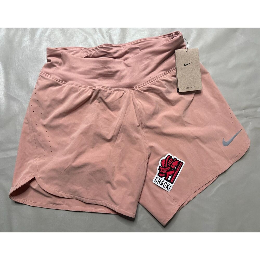 NIKE Women’s small Eclipse 5” Brief Lined Running Shorts CZ9568 601 Pale Pink